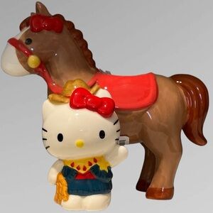 NEW Hello Kitty X Blue Sky Clayworks Cowgirl & Horse Ceramic Tea Light Holder